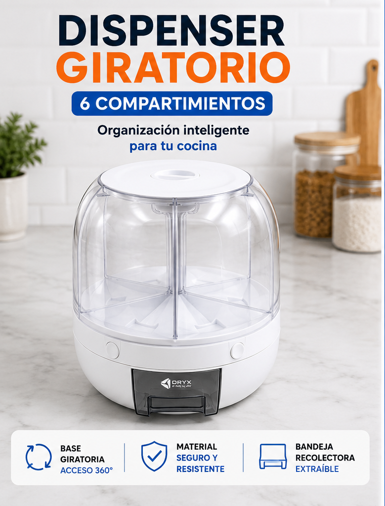 Dispenser Giratorio 6 Compartimentos