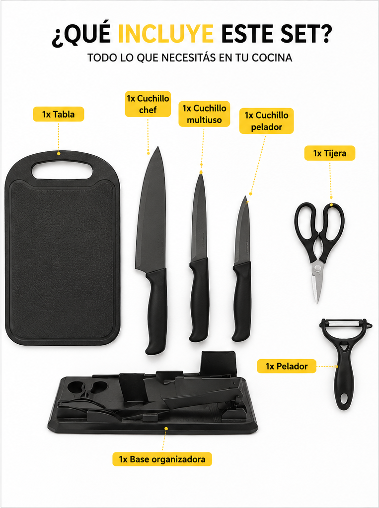 Set Cocina Cuchillos 7PCS