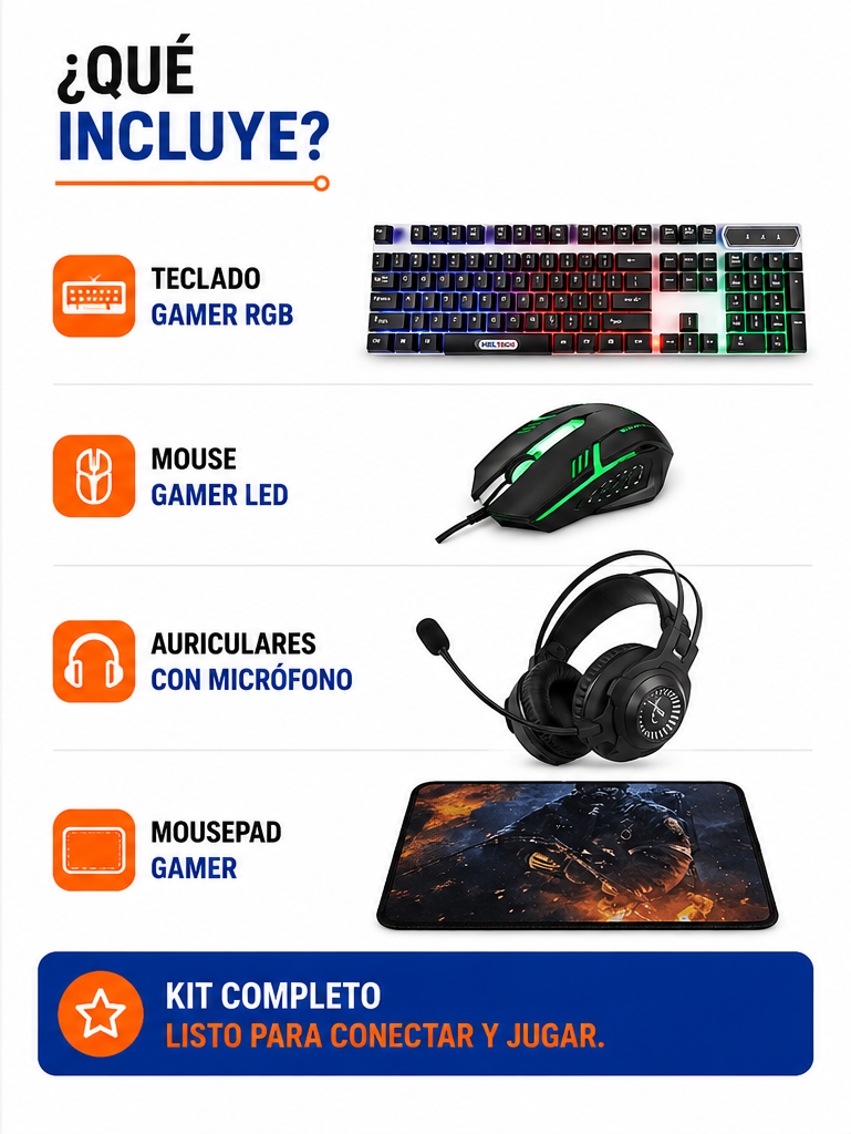 Combo Gaming 4 en 1 RGB