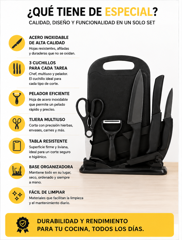 Set Cocina Cuchillos 7PCS