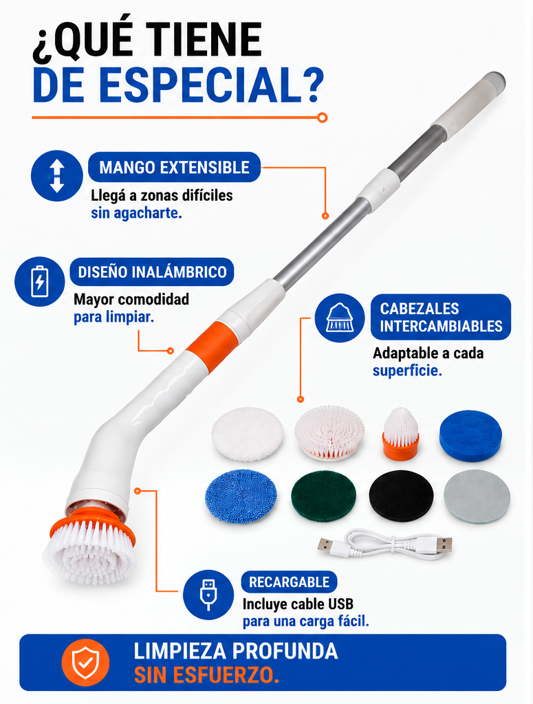 Cepillo Limpieza Electrico 7en1