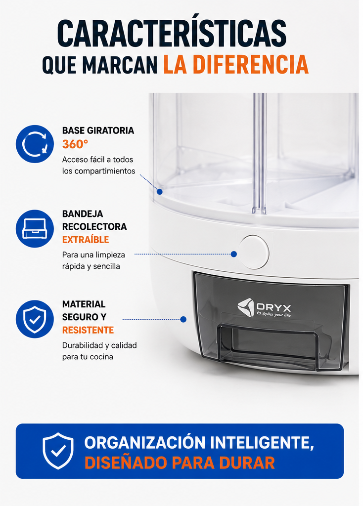 Dispenser Giratorio 6 Compartimentos
