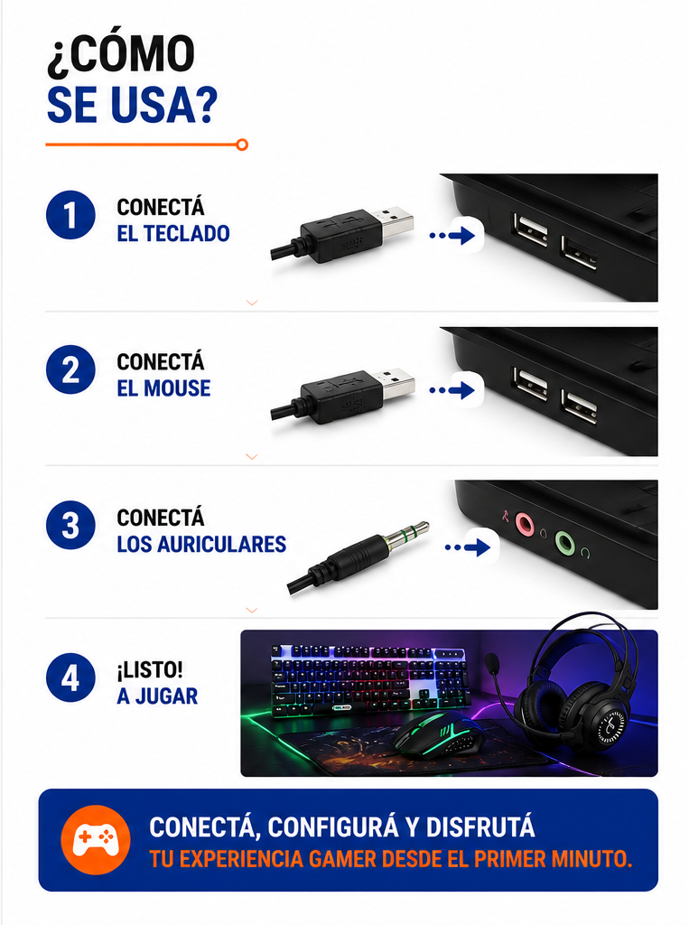 Combo Gaming 4 en 1 RGB