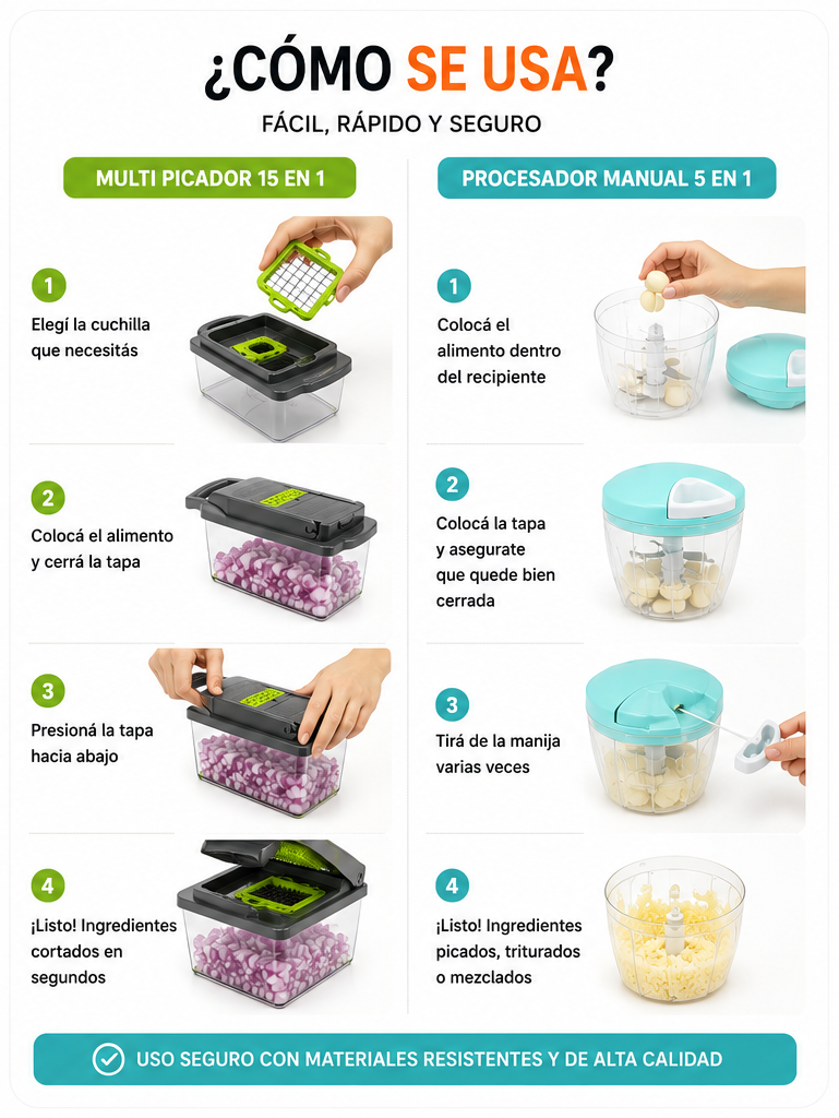 Combo Cocina Facil Pica y Procesa Ventma