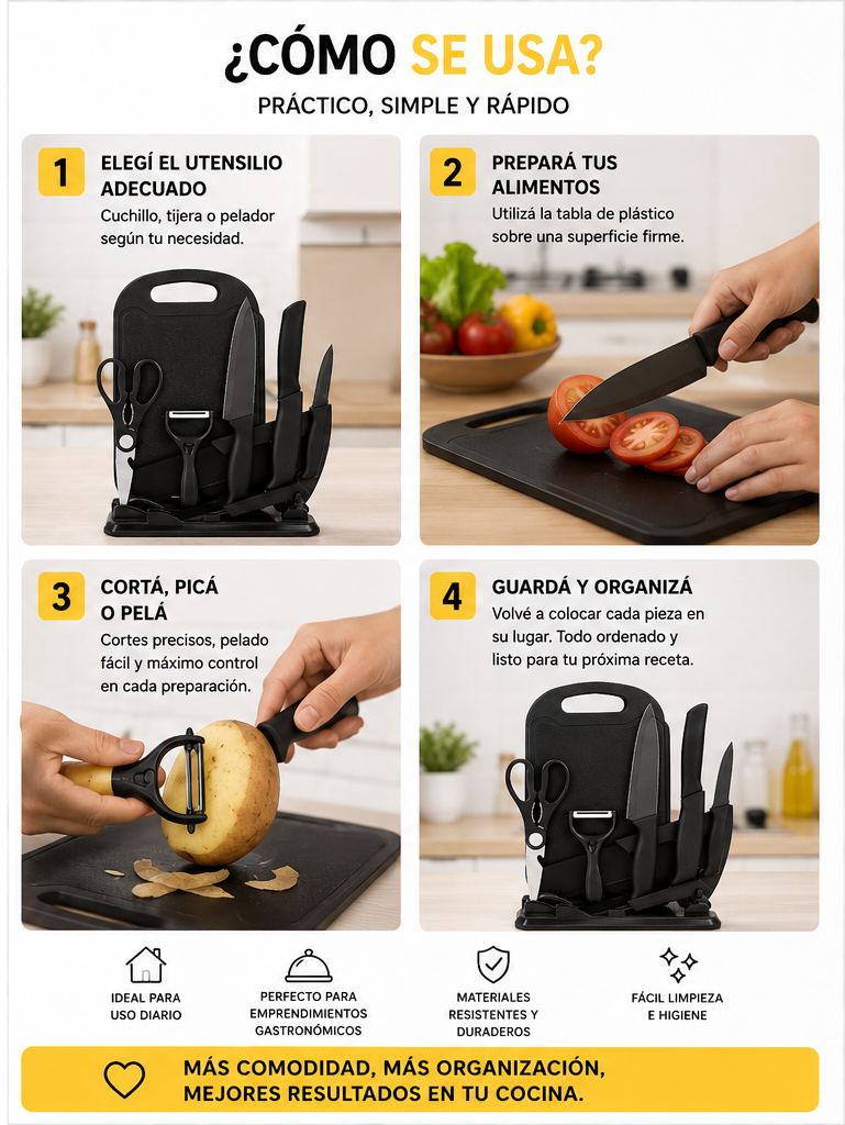 Set Cocina Cuchillos 7PCS