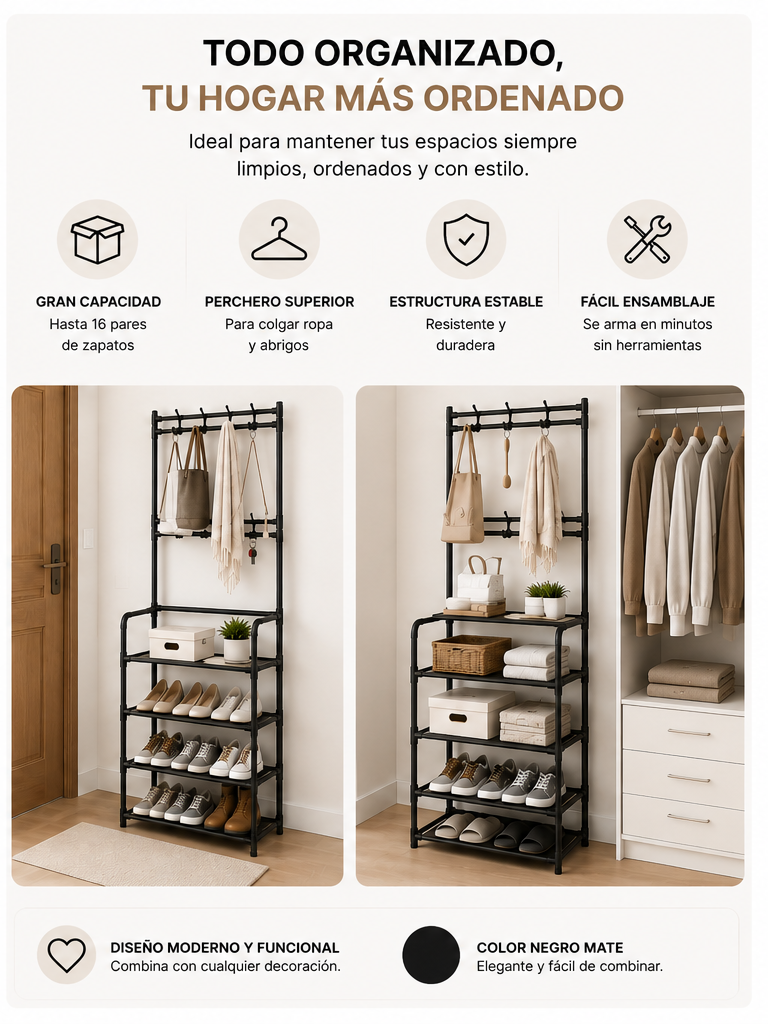 Perchero Organizadora Multifuncional