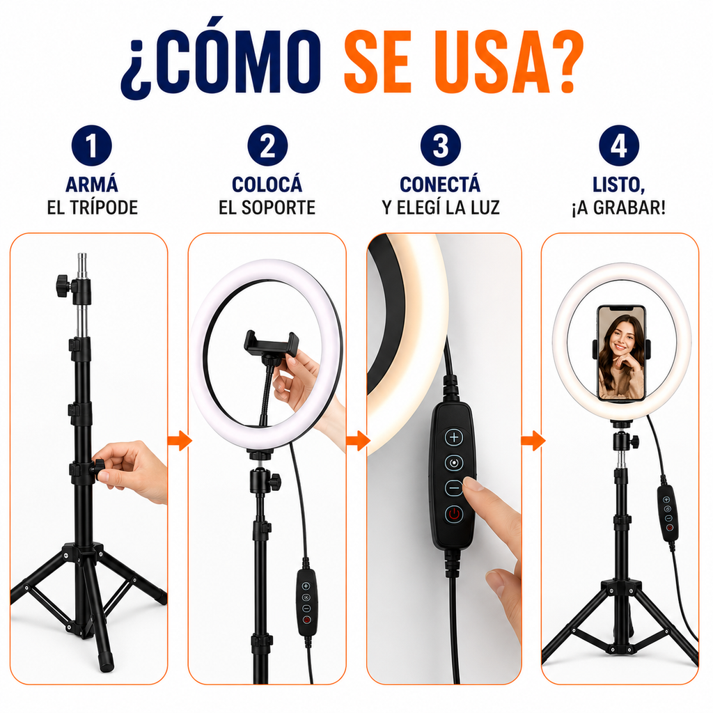 Aro De Luz Led Bodeltec 30cm
