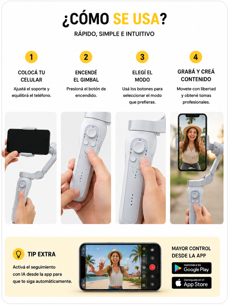 Gimbal 3 Ejes Seguimiento Facial