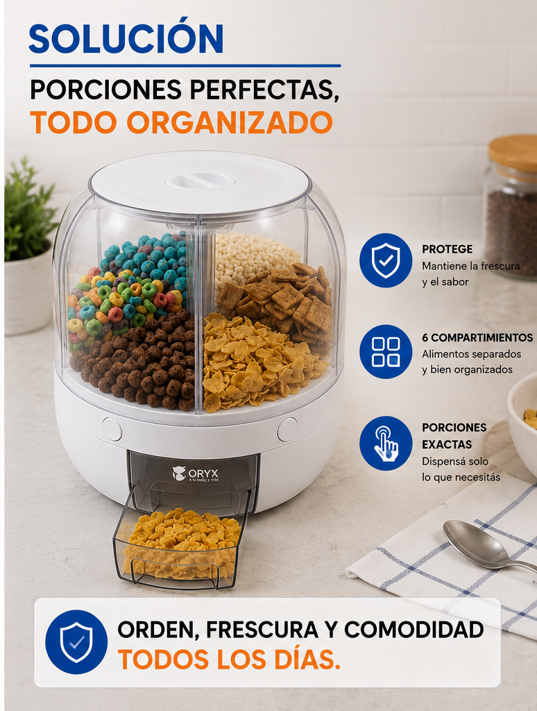 Dispenser Giratorio 6 Compartimentos
