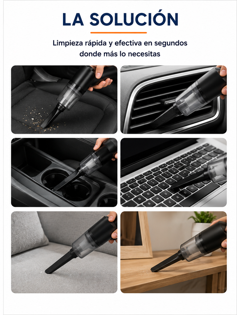 Aspiradora 2 en 1 Para Auto/Casa