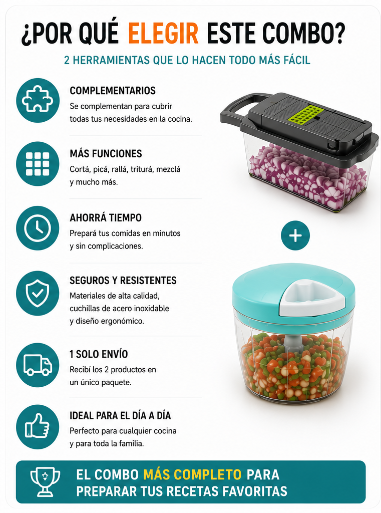 Combo Cocina Facil Pica y Procesa Ventma