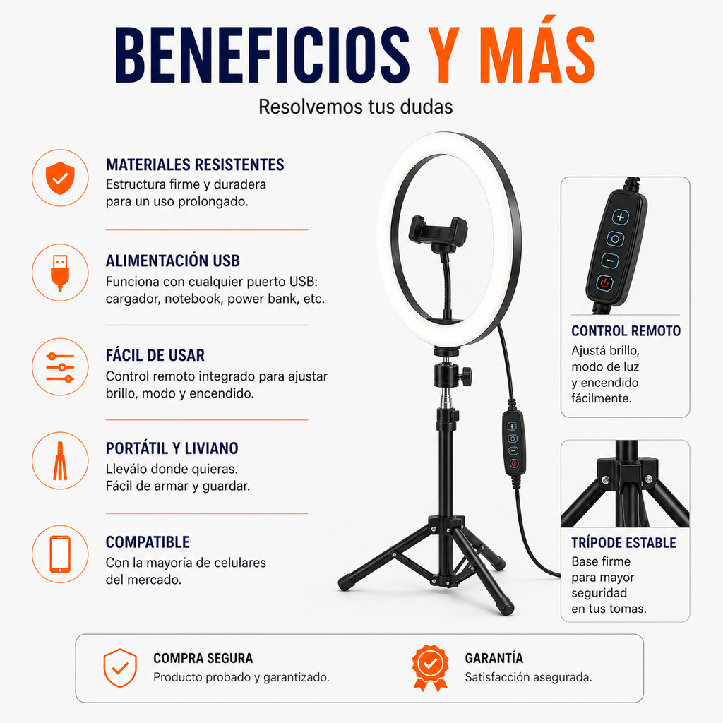 Aro De Luz Led Bodeltec 30cm
