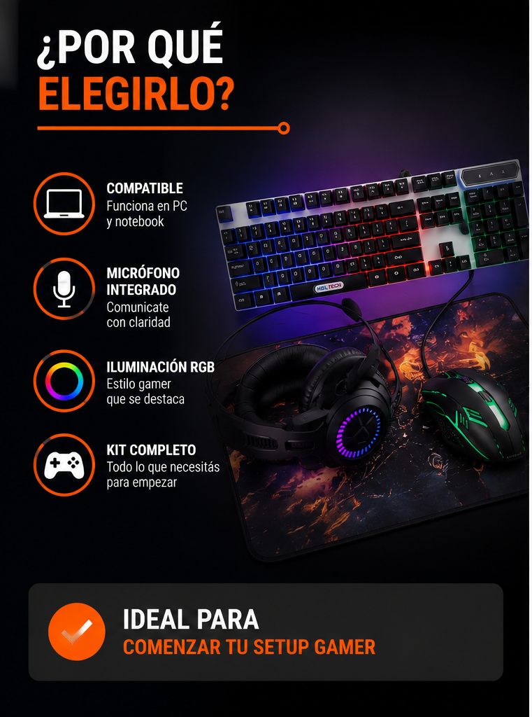 Combo Gaming 4 en 1 RGB